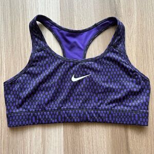 Nike Purple / Black Racerback Medium Support Sports Bra